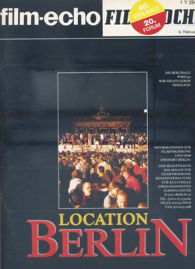 FILM-ECHO FILMWOCHE magazine side cover Issue 6 9 February 1990