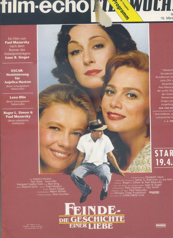 FILM-ECHO FILMWOCHE magazine side cover Issue 11 16 March 1990