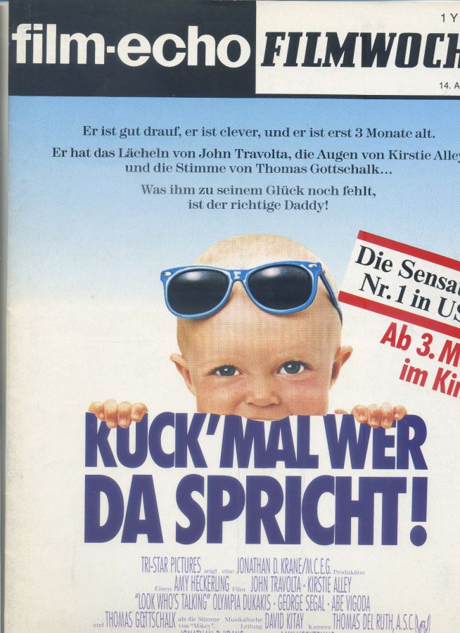 FILM-ECHO FILMWOCHE magazine side cover Issue 15 14 April 1990