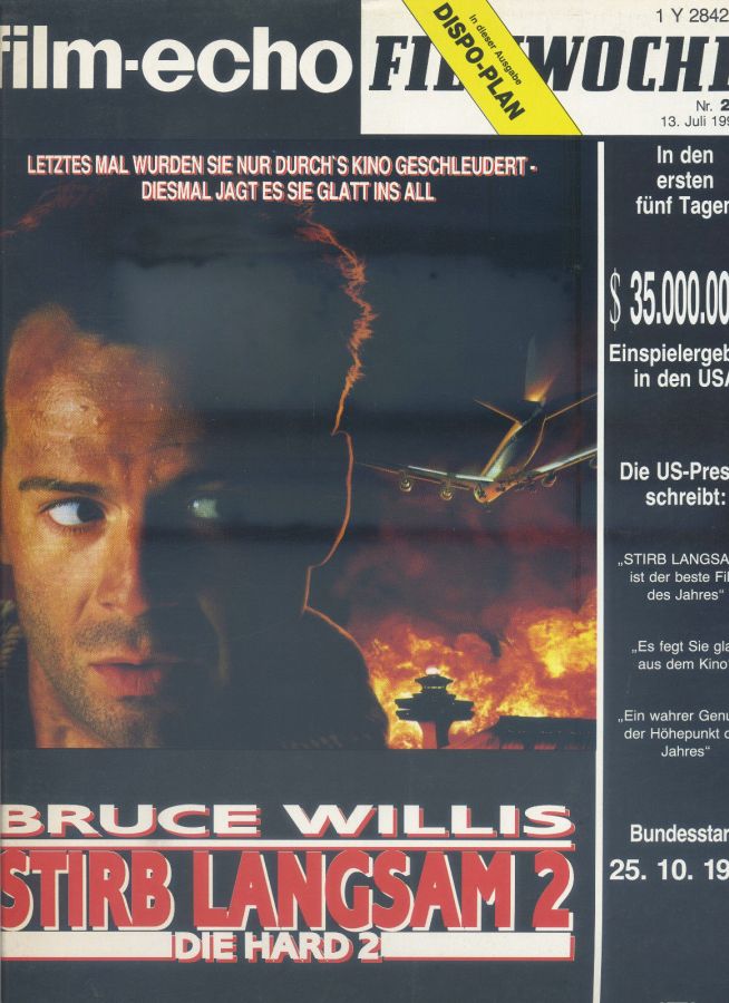 FILM-ECHO FILMWOCHE magazine side cover Issue 28 13 July 1990