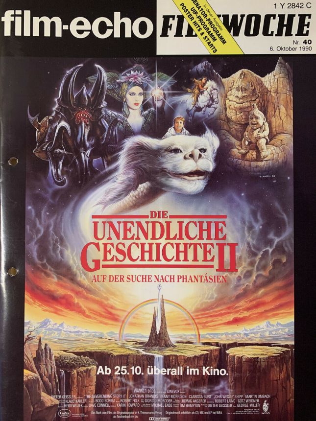 FILM-ECHO FILMWOCHE magazine side cover Issue 40 6 October 1990