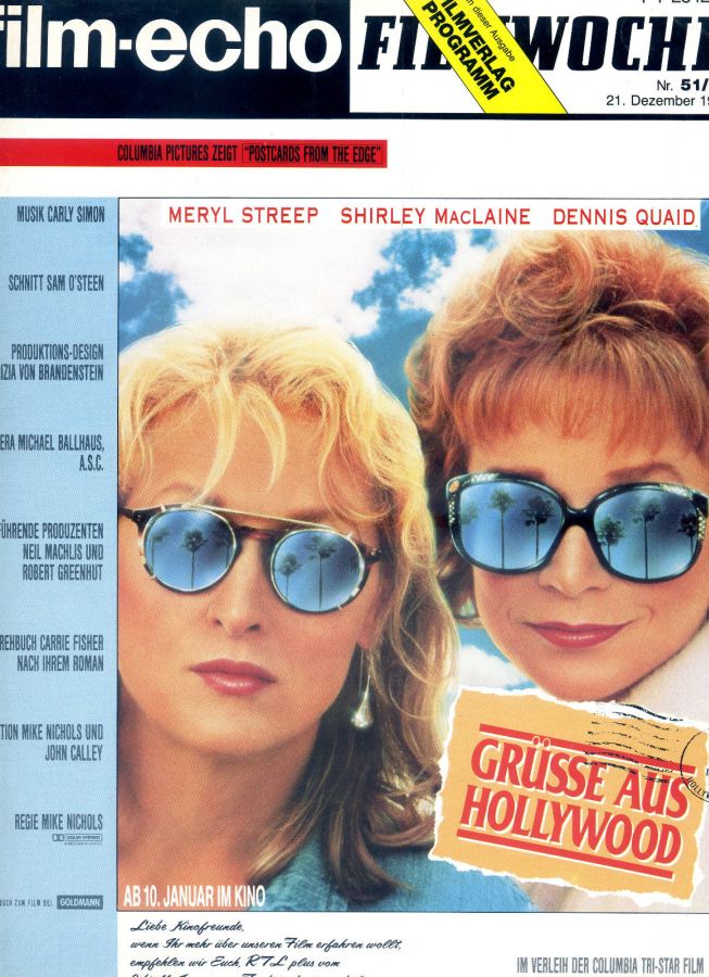 FILM-ECHO FILMWOCHE magazine side cover Issue 51-52 21 December 1990