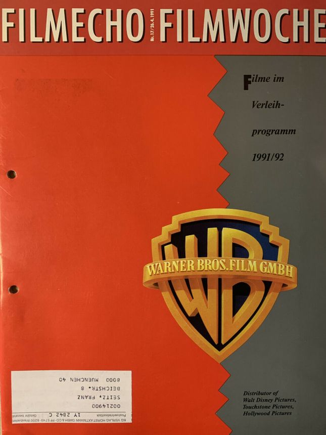 FILM-ECHO FILMWOCHE magazine side cover Issue 17 26 April 1991