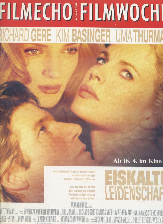 FILM-ECHO FILMWOCHE magazine side cover Issue 10 6 March 1992