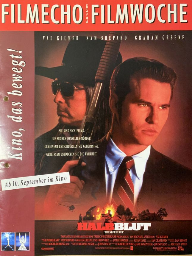 FILM-ECHO FILMWOCHE magazine side cover Issue 36 4 September 1992