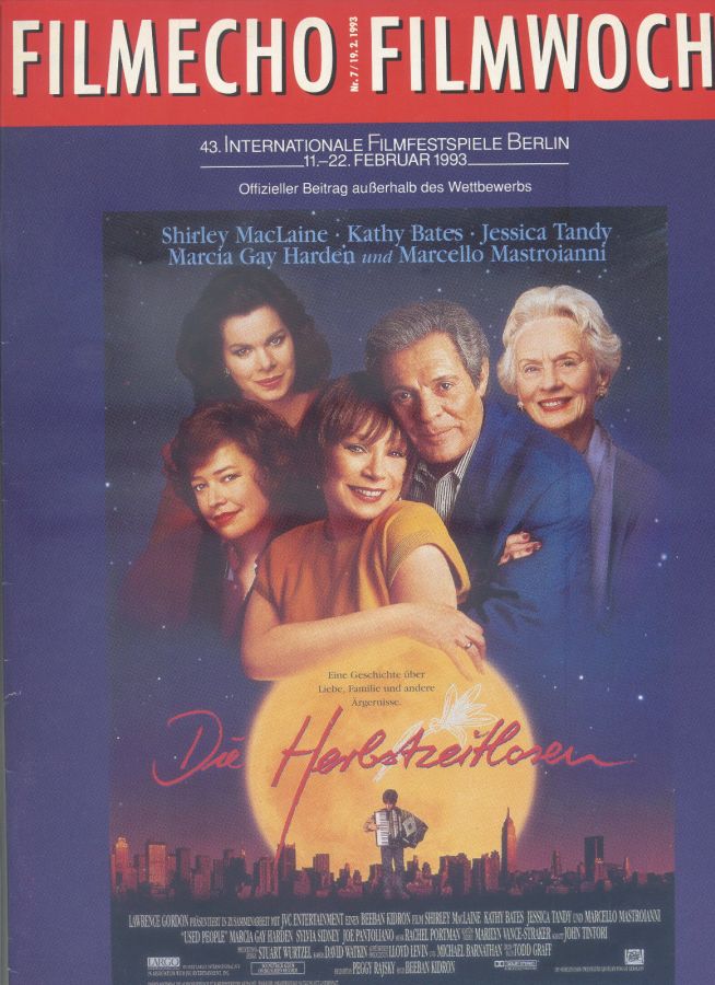 FILM-ECHO FILMWOCHE magazine side cover Issue 7 19 February 1993