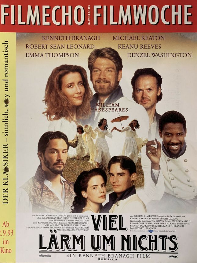 FILM-ECHO FILMWOCHE magazine side cover Issue 32 13 August 1993