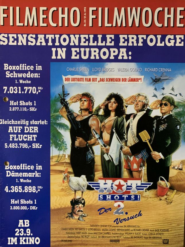 FILM-ECHO FILMWOCHE magazine side cover Issue 34 27 August 1993
