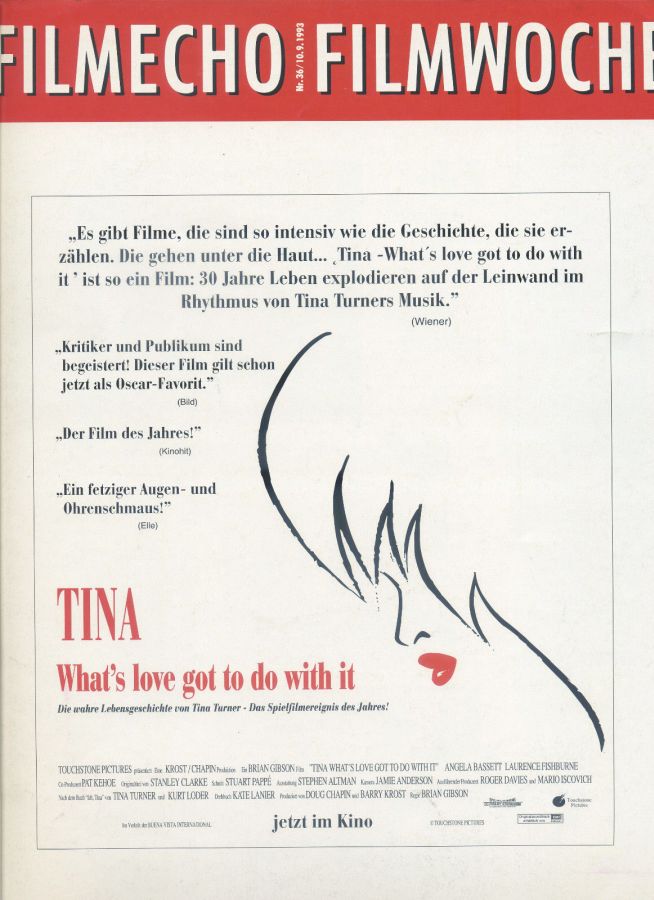 FILM-ECHO FILMWOCHE magazine side cover Issue 36 10 September 1993