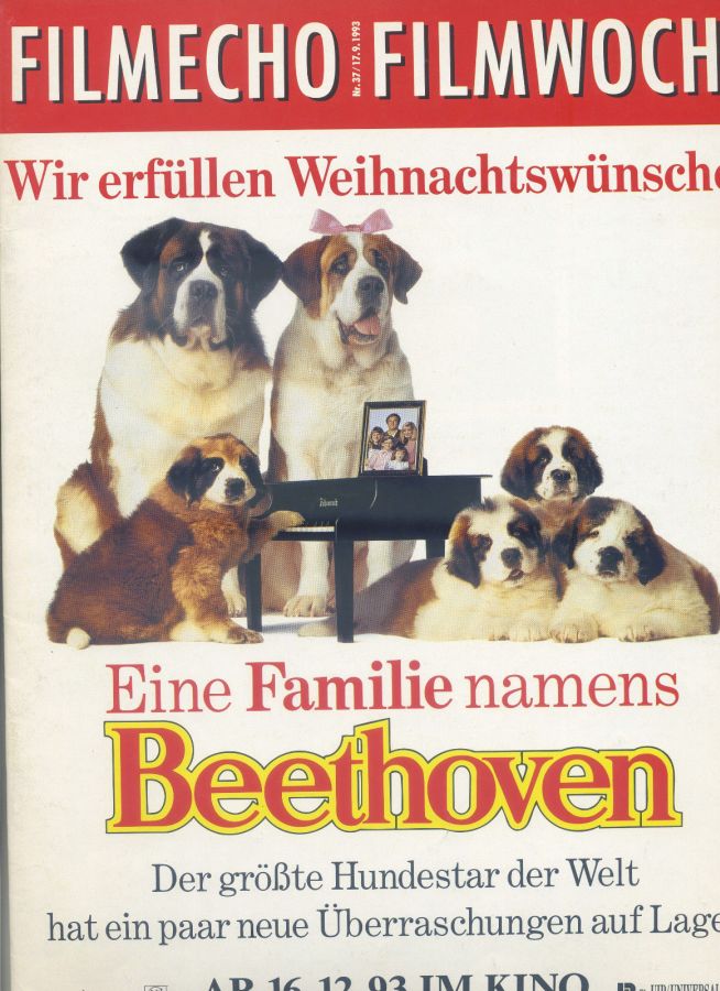FILM-ECHO FILMWOCHE magazine side cover Issue 37 17 September 1993