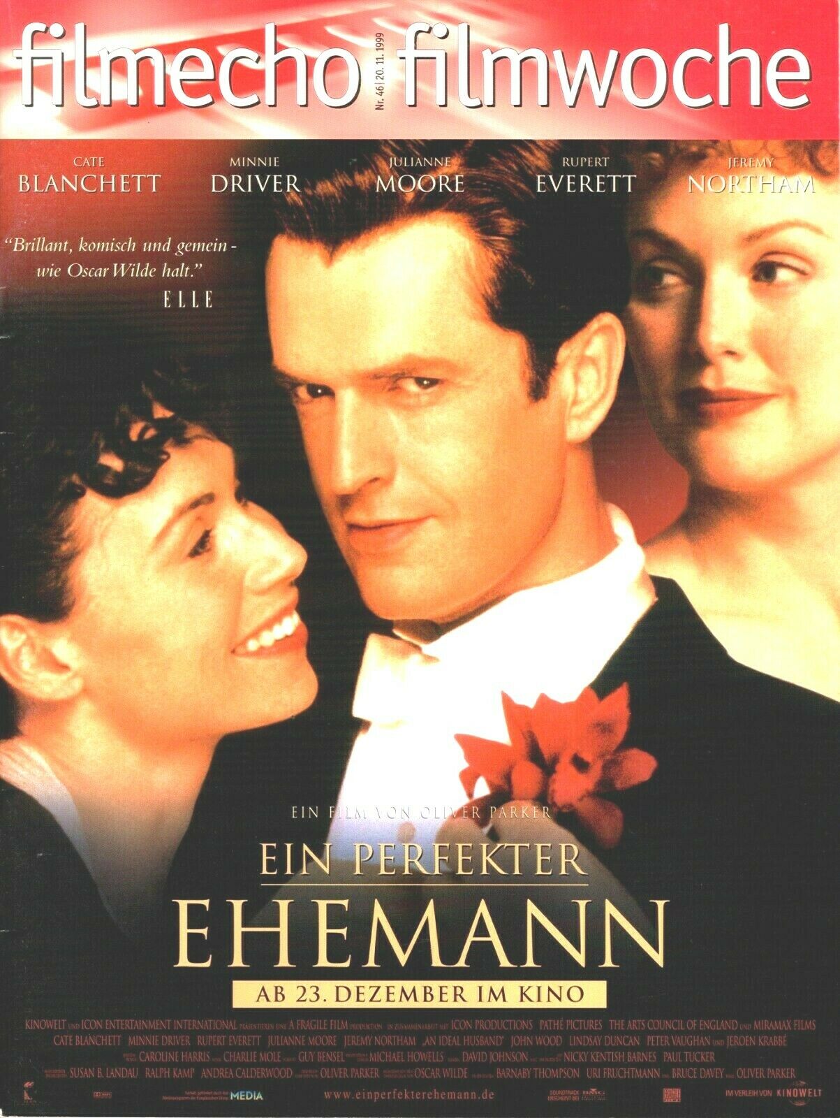 FILM-ECHO FILMWOCHE magazine side cover Issue 46 20 November 1999