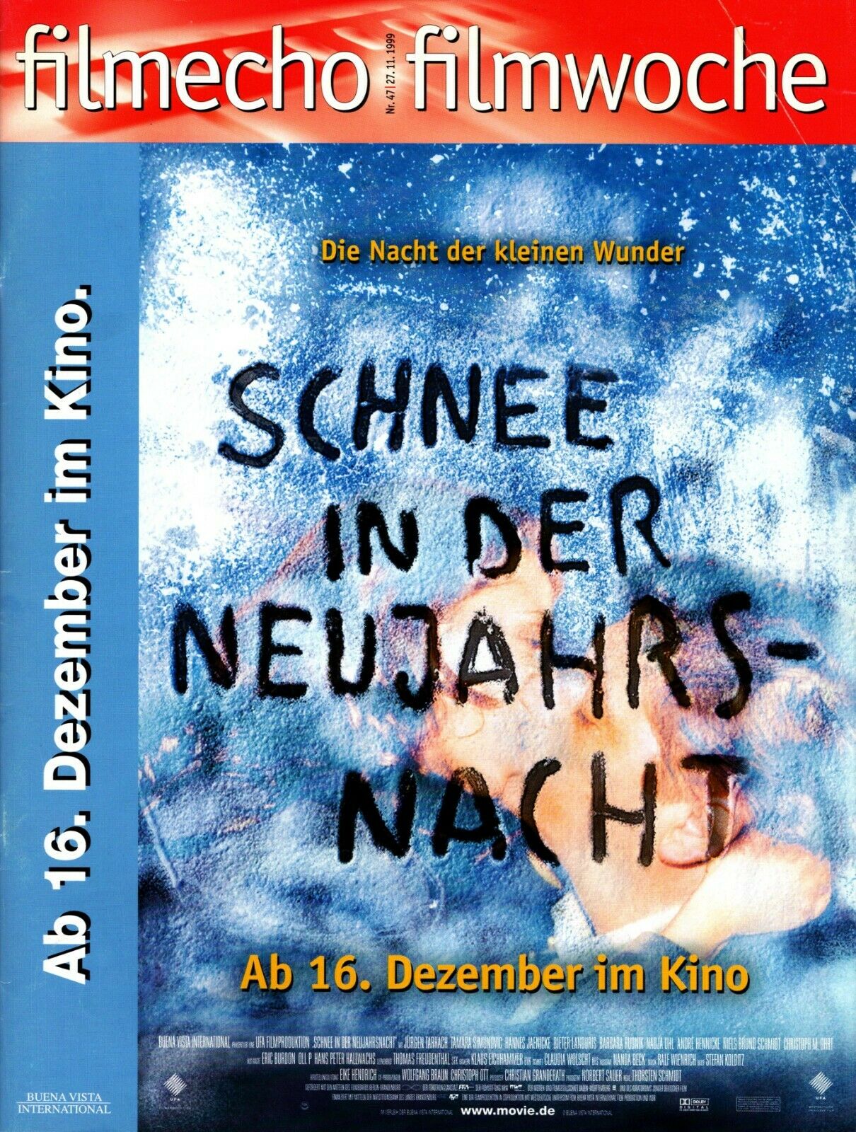 FILM-ECHO FILMWOCHE magazine side cover Issue 47 27 November 1999