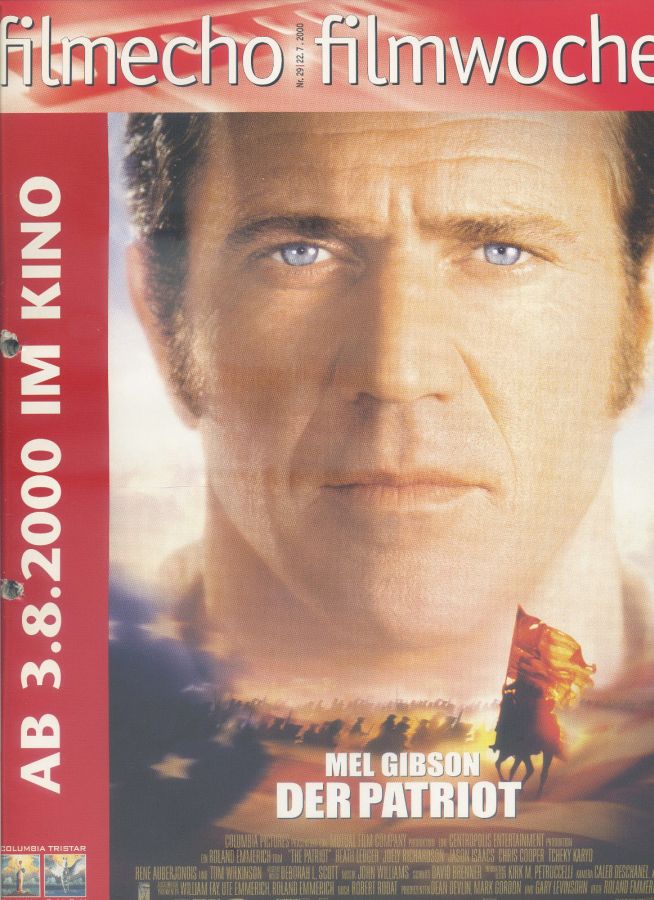FILM-ECHO FILMWOCHE magazine side cover Issue 29 22 July 2000