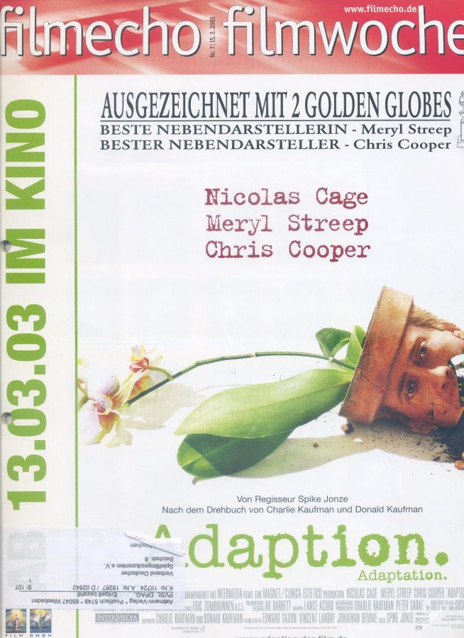 FILM-ECHO FILMWOCHE magazine side cover Issue 7 15 February 2003