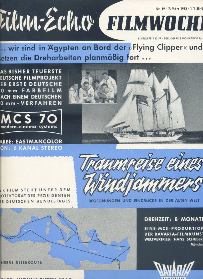 FILM-ECHO FILMWOCHE magazine side cover Issue 19 7 March 1962