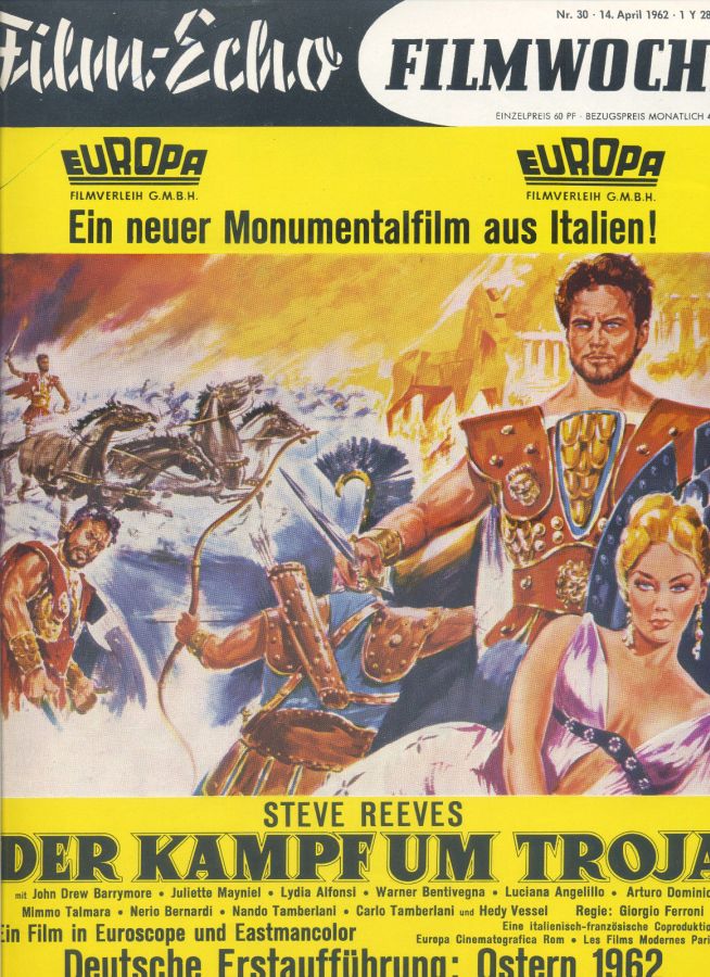 FILM-ECHO FILMWOCHE magazine side cover Issue 30 14 April 1962