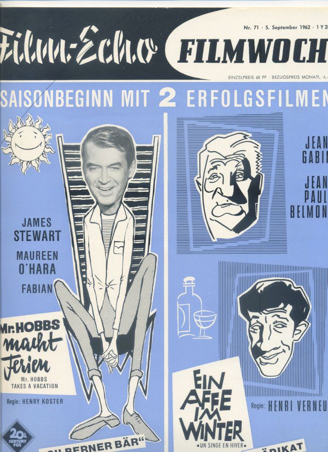 FILM-ECHO FILMWOCHE magazine side cover Issue 71 5 September 1962