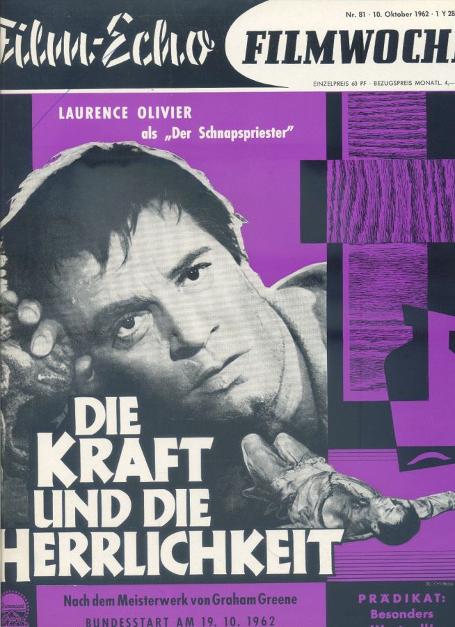 FILM-ECHO FILMWOCHE magazine side cover Issue 81 10 October 1962