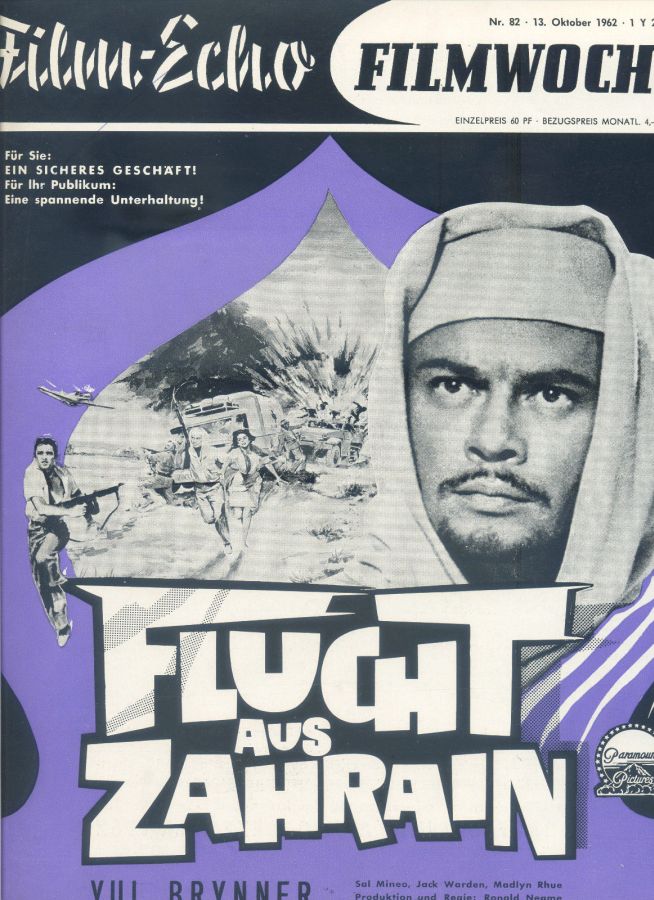 FILM-ECHO FILMWOCHE magazine side cover Issue 82 13 October 1962