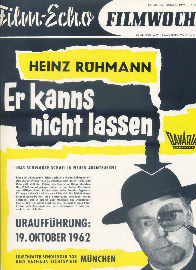 FILM-ECHO FILMWOCHE magazine side cover Issue 83 17 October 1962