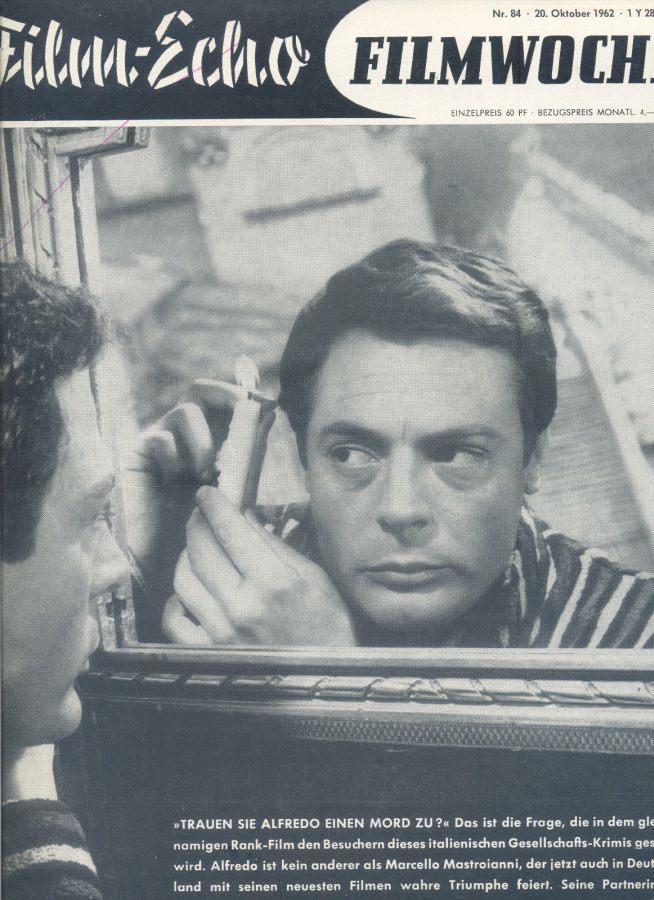 FILM-ECHO FILMWOCHE magazine side cover Issue 84 20 October 1962