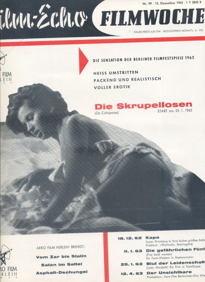 FILM-ECHO FILMWOCHE magazine side cover Issue 99 12 December 1962