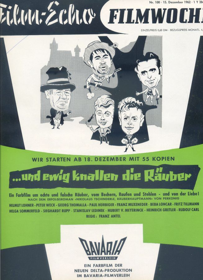 FILM-ECHO FILMWOCHE magazine side cover Issue 100 15 December 1962