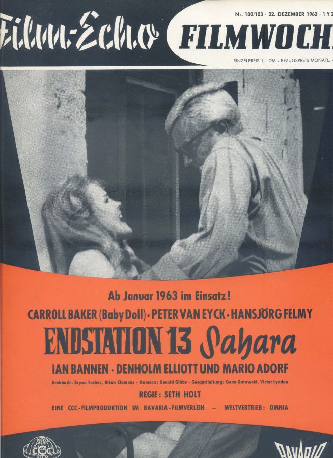FILM-ECHO FILMWOCHE magazine side cover Issue 102-3 22 December 1962