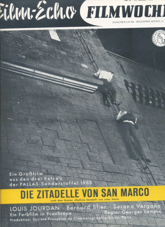 FILM-ECHO FILMWOCHE magazine side cover Issue 6 17 January 1963