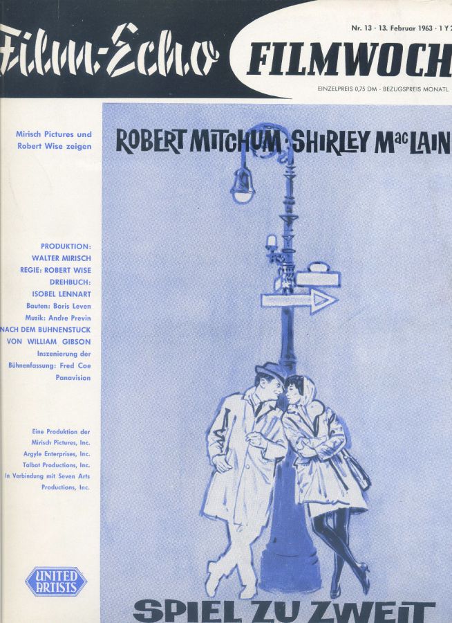 FILM-ECHO FILMWOCHE magazine side cover Issue 13 13 February 1963