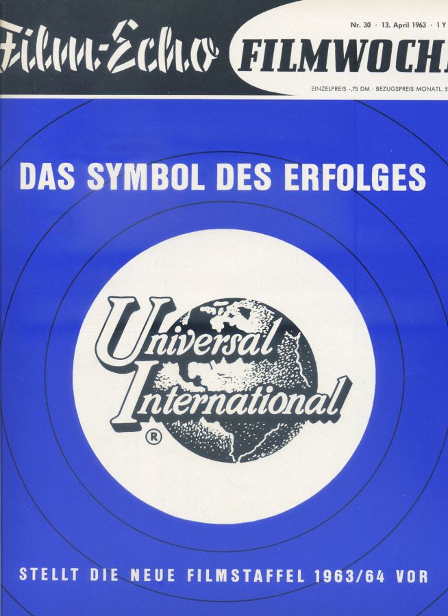 FILM-ECHO FILMWOCHE magazine side cover Issue 30 13 April 1963