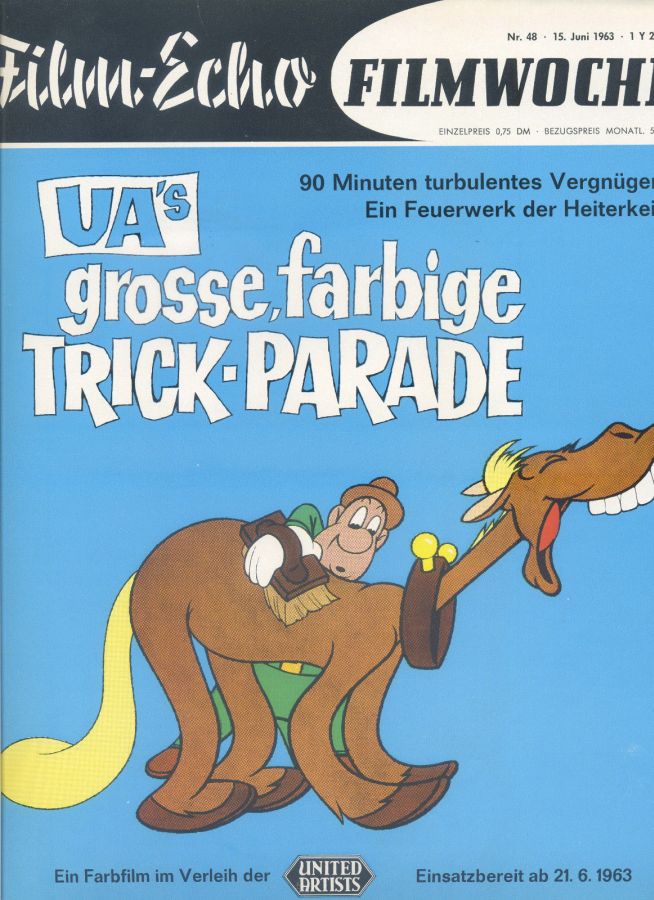 FILM-ECHO FILMWOCHE magazine side cover Issue 48 15 June 1963