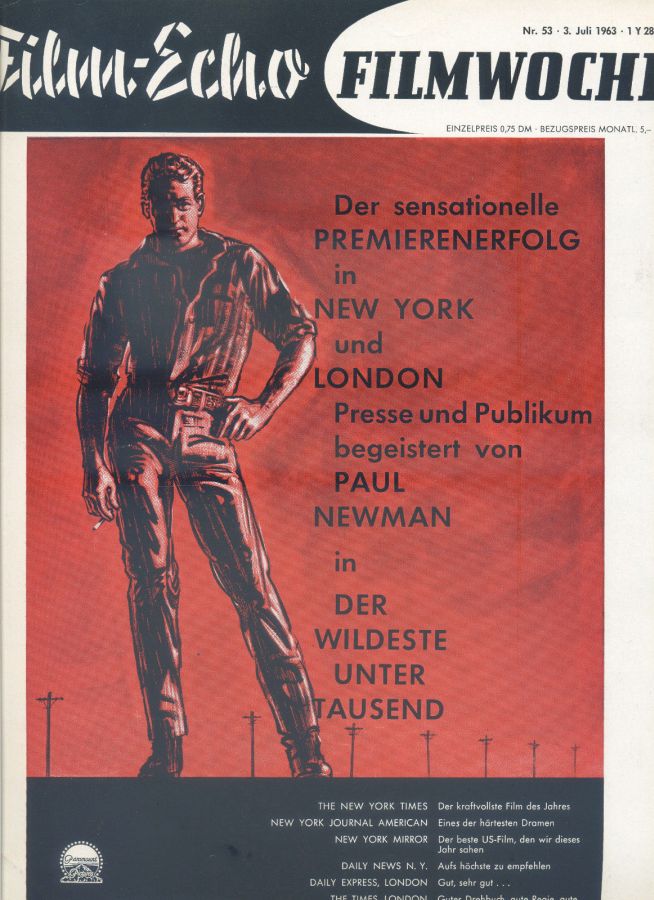 FILM-ECHO FILMWOCHE magazine side cover Issue 53 3 July 1963