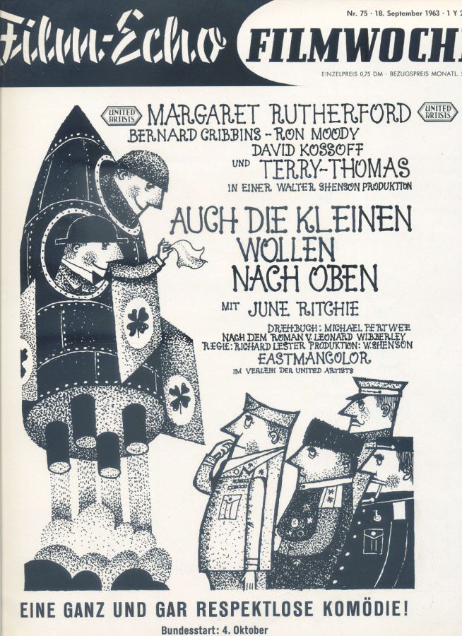 FILM-ECHO FILMWOCHE magazine side cover Issue 75 18 September 1963