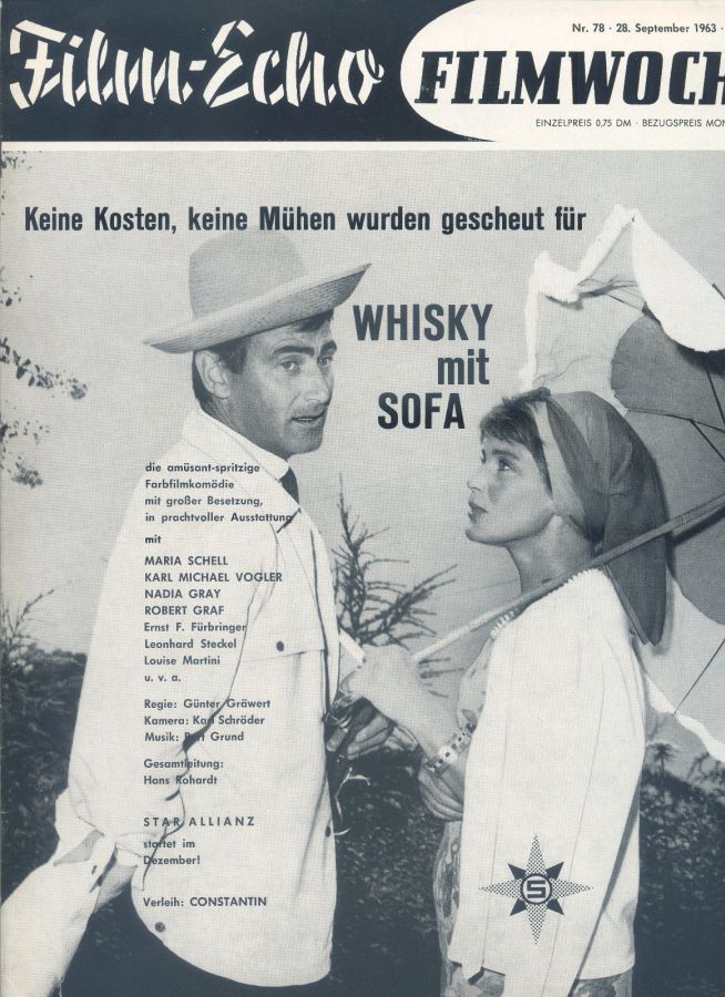 FILM-ECHO FILMWOCHE magazine side cover Issue 78 28 September 1963