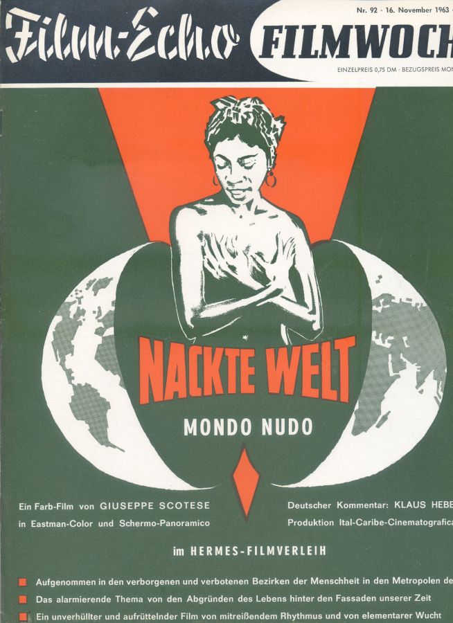 FILM-ECHO FILMWOCHE magazine side cover Issue 92 16 November 1963