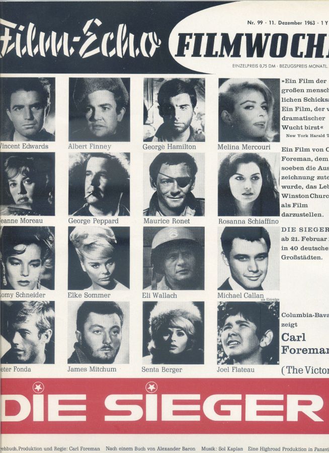 FILM-ECHO FILMWOCHE magazine side cover Issue 99 11 December 1963