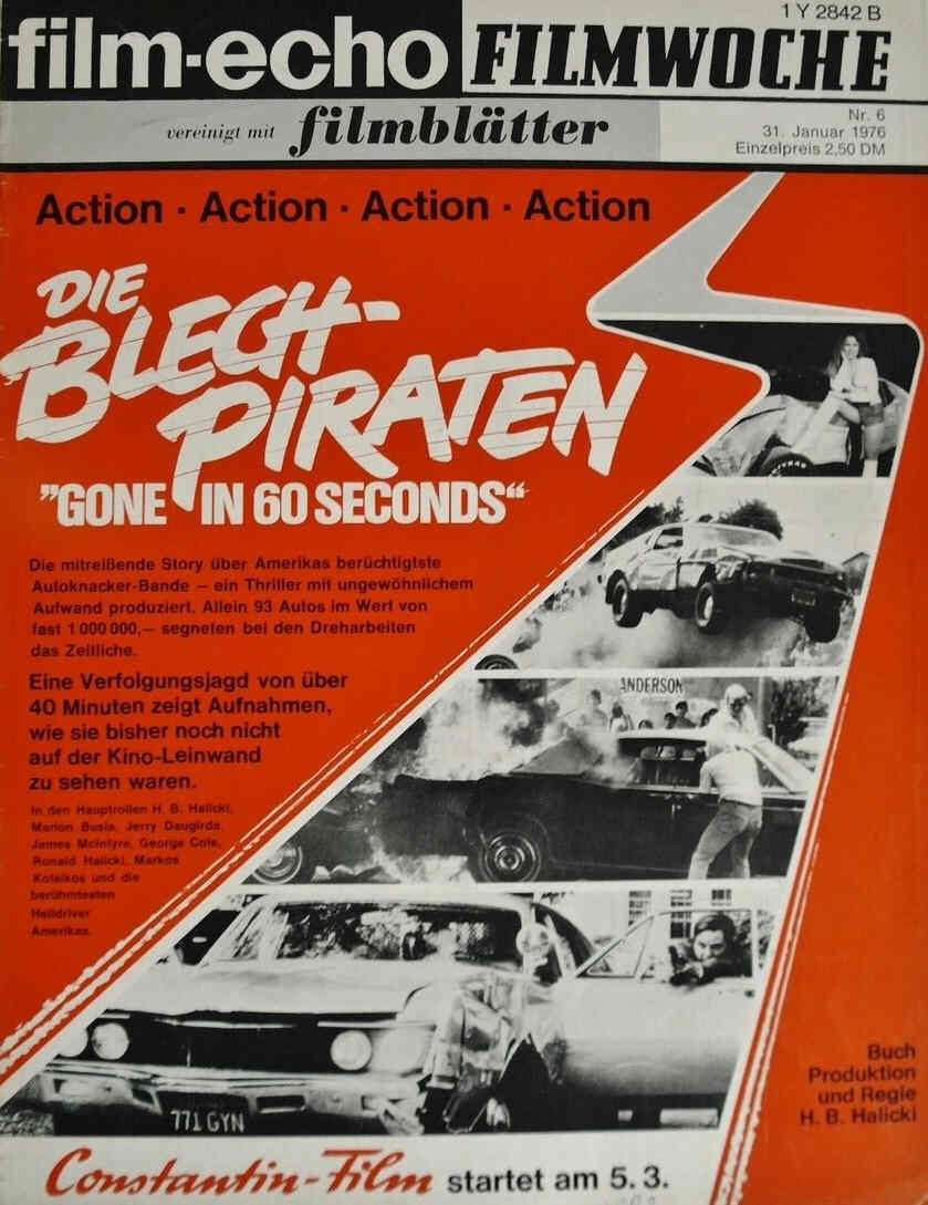 FILM-ECHO FILMWOCHE magazine side cover Issue 6 31 January 1976