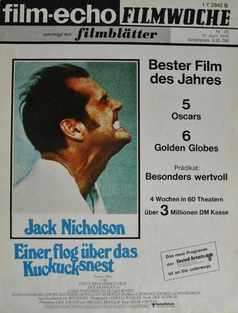 FILM-ECHO FILMWOCHE magazine side cover Issue 22 17 April 1976