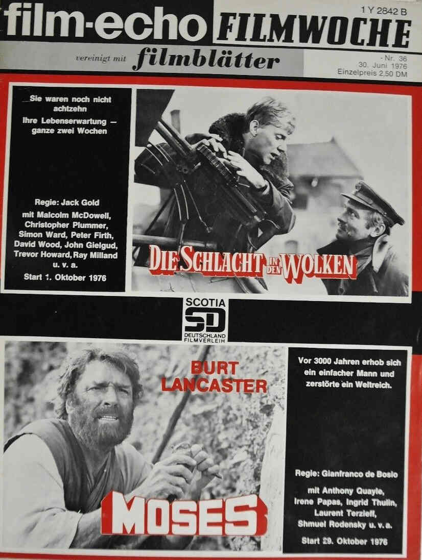 FILM-ECHO FILMWOCHE magazine side cover Issue 36 30 June 1976