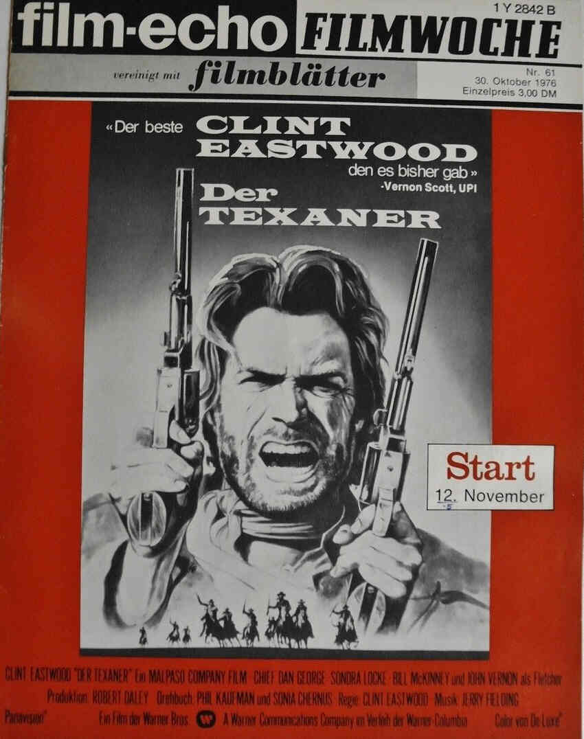 FILM-ECHO FILMWOCHE magazine side cover Issue 61 30 October 1976