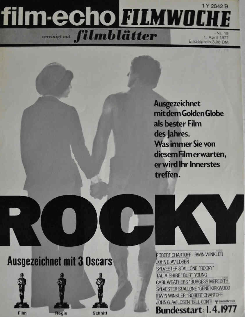 FILM-ECHO FILMWOCHE magazine side cover Issue 19 1 April 1977