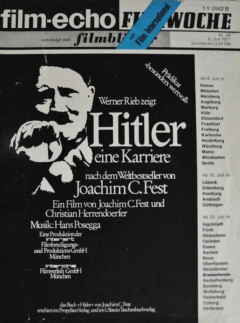 FILM-ECHO FILMWOCHE magazine side cover Issue 38 8 July 1977