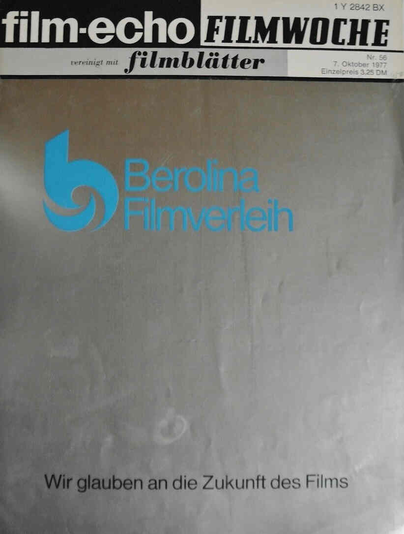 FILM-ECHO FILMWOCHE magazine side cover Issue 56 7 October 1977