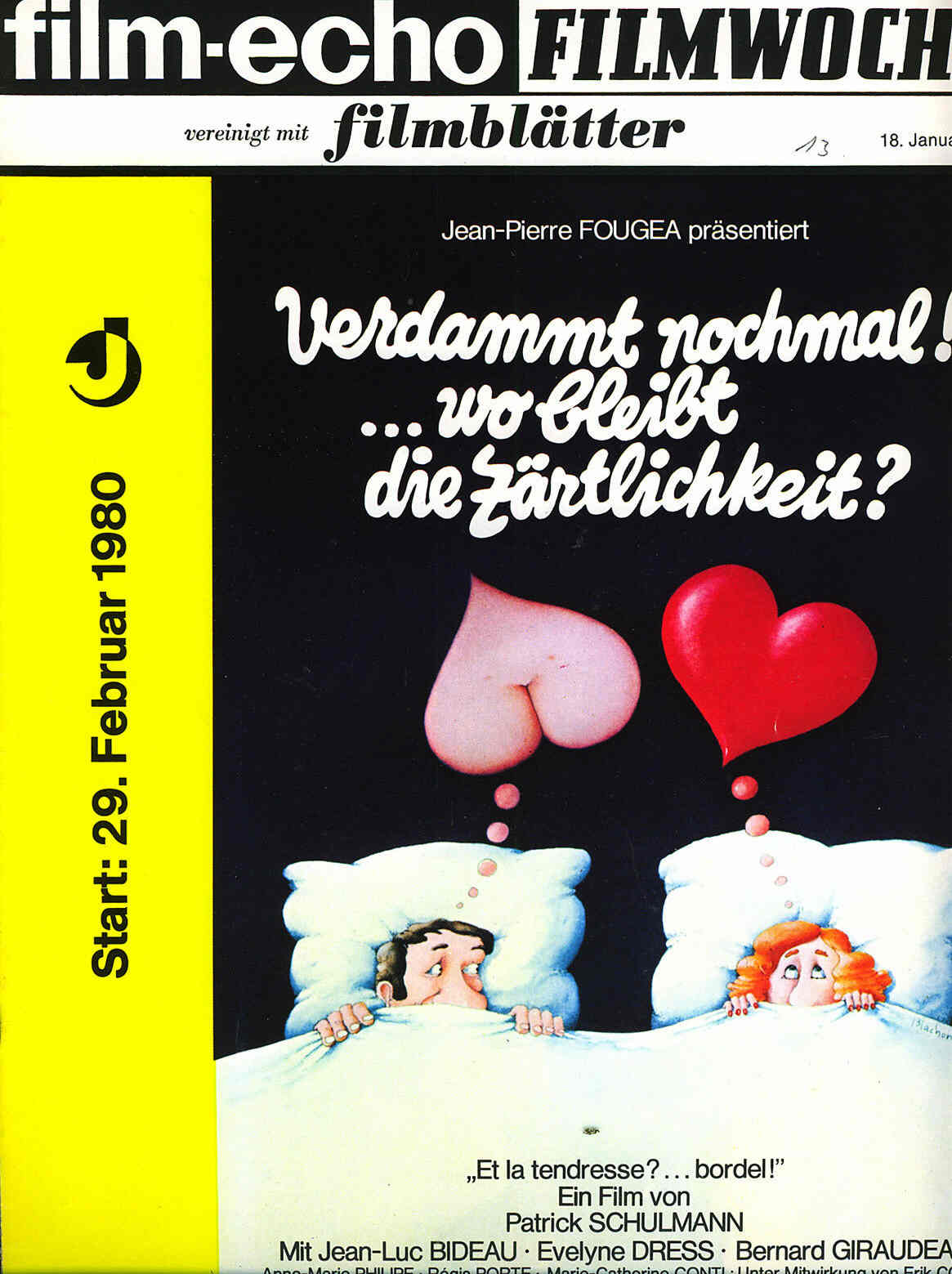 FILM-ECHO FILMWOCHE magazine side cover Issue 3/4 18 January 1980