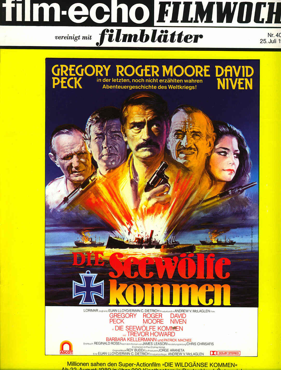 FILM-ECHO FILMWOCHE magazine side cover Issue 40/41 25 July 1980