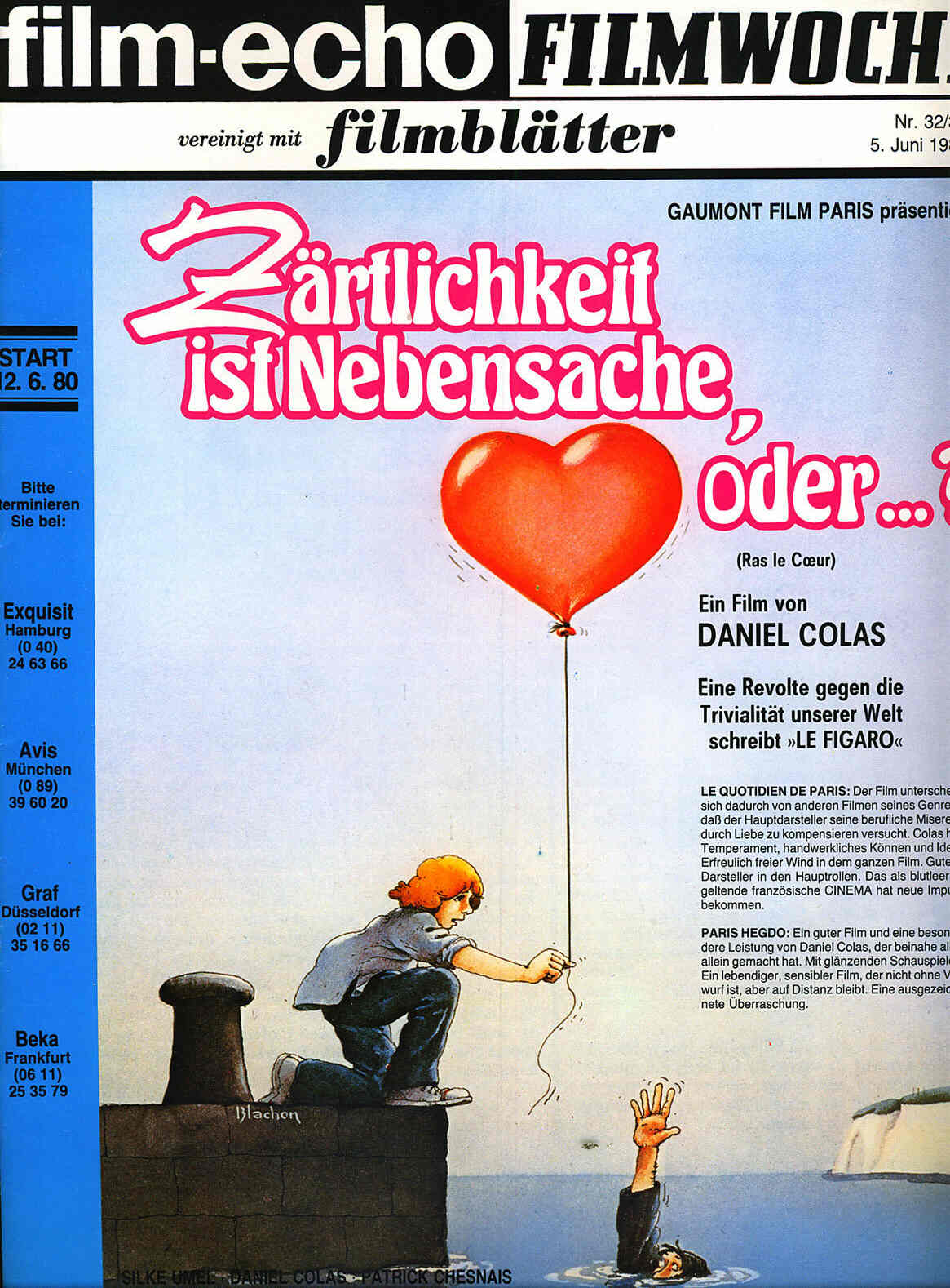 FILM-ECHO FILMWOCHE magazine side cover Issue 32/33 5 June 1981