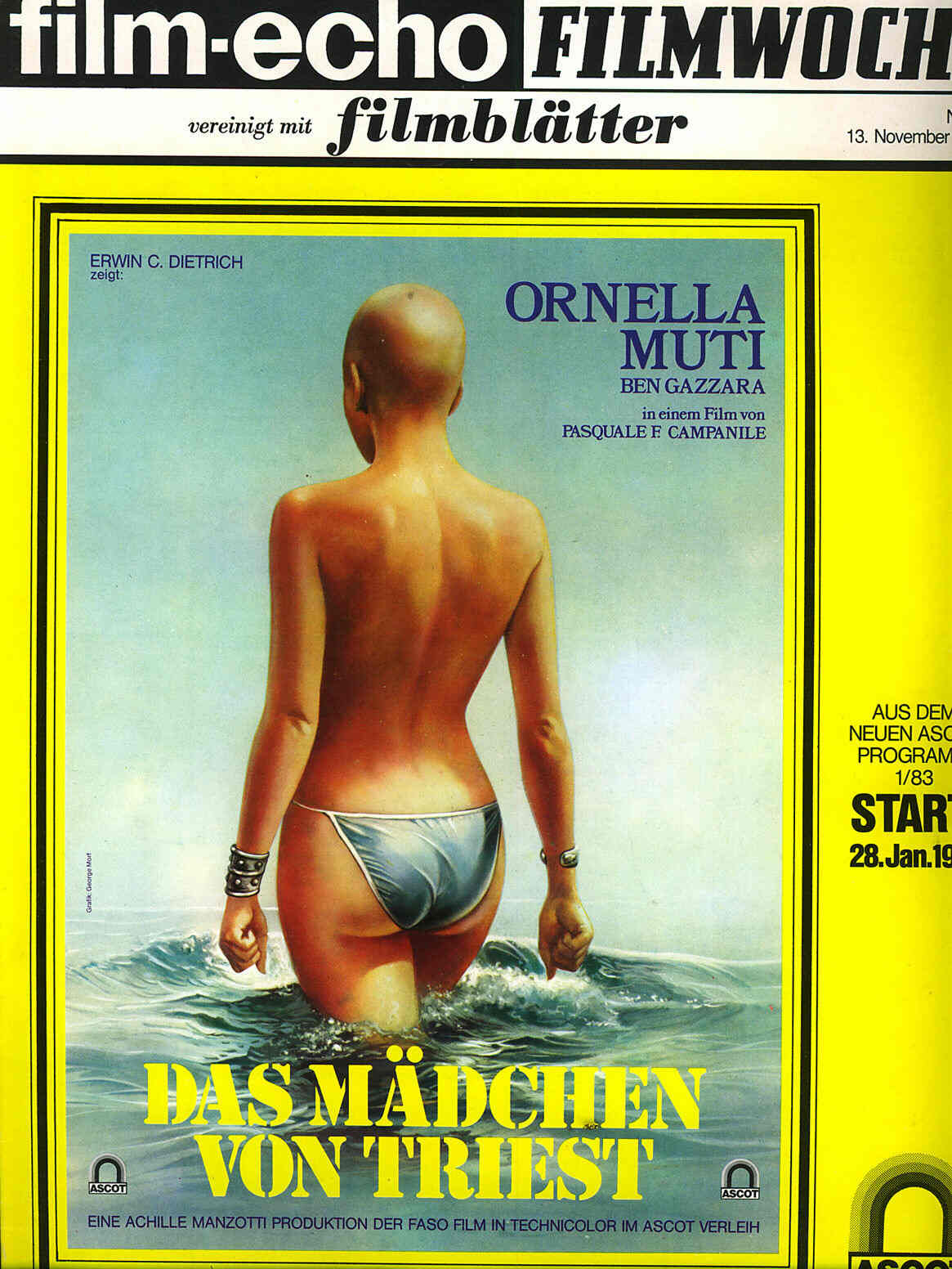 FILM-ECHO FILMWOCHE magazine side cover Issue 64 13 November 1982