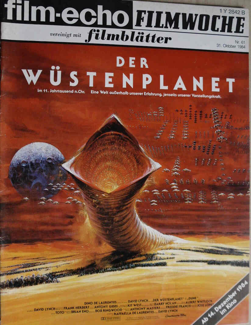 FILM-ECHO FILMWOCHE magazine side cover Issue 61 31 October 1984