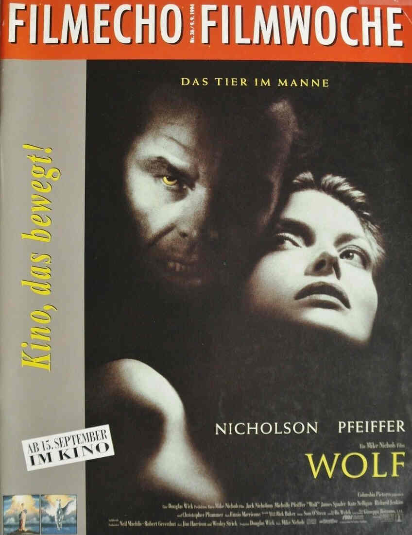FILM-ECHO FILMWOCHE magazine side cover Issue 36 9 September 1994